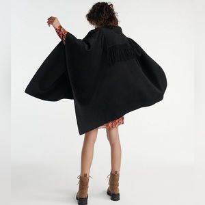 The Kooples Fringe Wool Poncho
